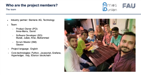 Towards entry "Results of IDunion Blockchain Dashboard AMOS Project with Siemens AG (Video and Report, Summer 2022 Project)"